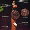 Rosewood & Peach Wood Car Pendant with Buddha/Guanyin Plaque - High-End Tassel Car Decoration