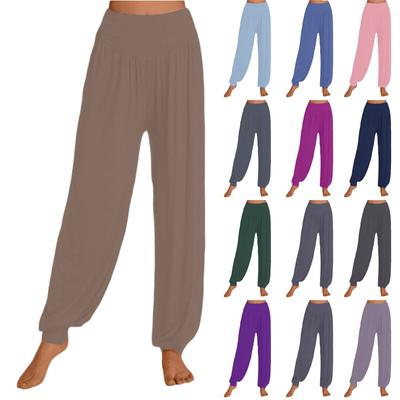 Solid Color Loose Casual Yoga Pants For Women Wide-leg Pants
