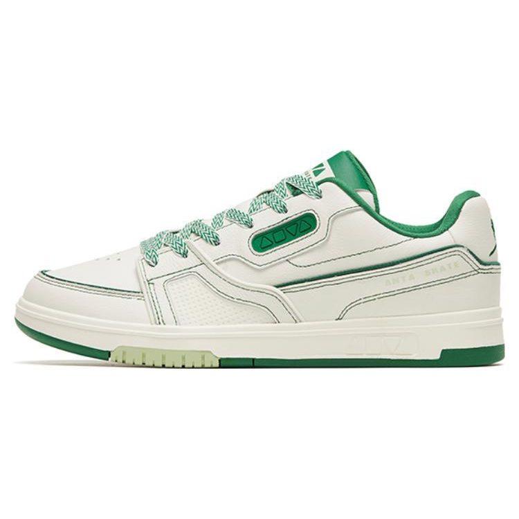 Anta AOYU Jie Ao Leather Slip Resistant Abrasion Resistant Low Top Skateboard Shoes Women's Coriander Green 122248090S-4