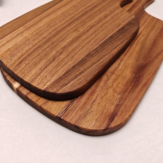 Wood Cutting Board Charcuterie Board Dual-Sided Cheese Board for Kitchen Camping Food Serving Tray with Handle