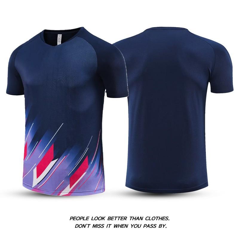 Quick-Dry Badminton Set Men Women Sportswear Training Outfit Striped Gym Running Volleyball Tennis