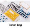 Cotton Tissue Bag Tissue Holder Box Napkin Paper Storage Bag Multi-use Vehicle Home Office