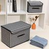 Fabric Clothing Storage Box, Foldable Storage Box, Household Wardrobe Storage Box, Covered Clothing Sorting Box, Toy Storage Bas