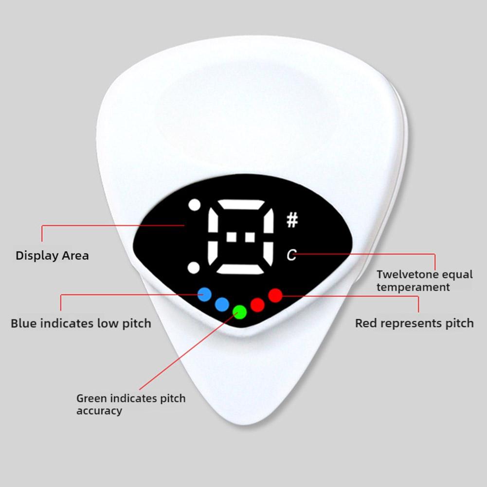 Guitar Picks With Built In Tunner Real Time Monitoring For Acoustic Electric Guitar Bass Mandolin Musical Instrument Accessories