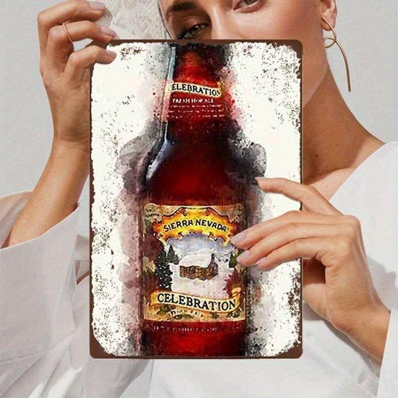 Retro Beer Theme Metal Tin Sign Bar Kitchen Wall Art Decor