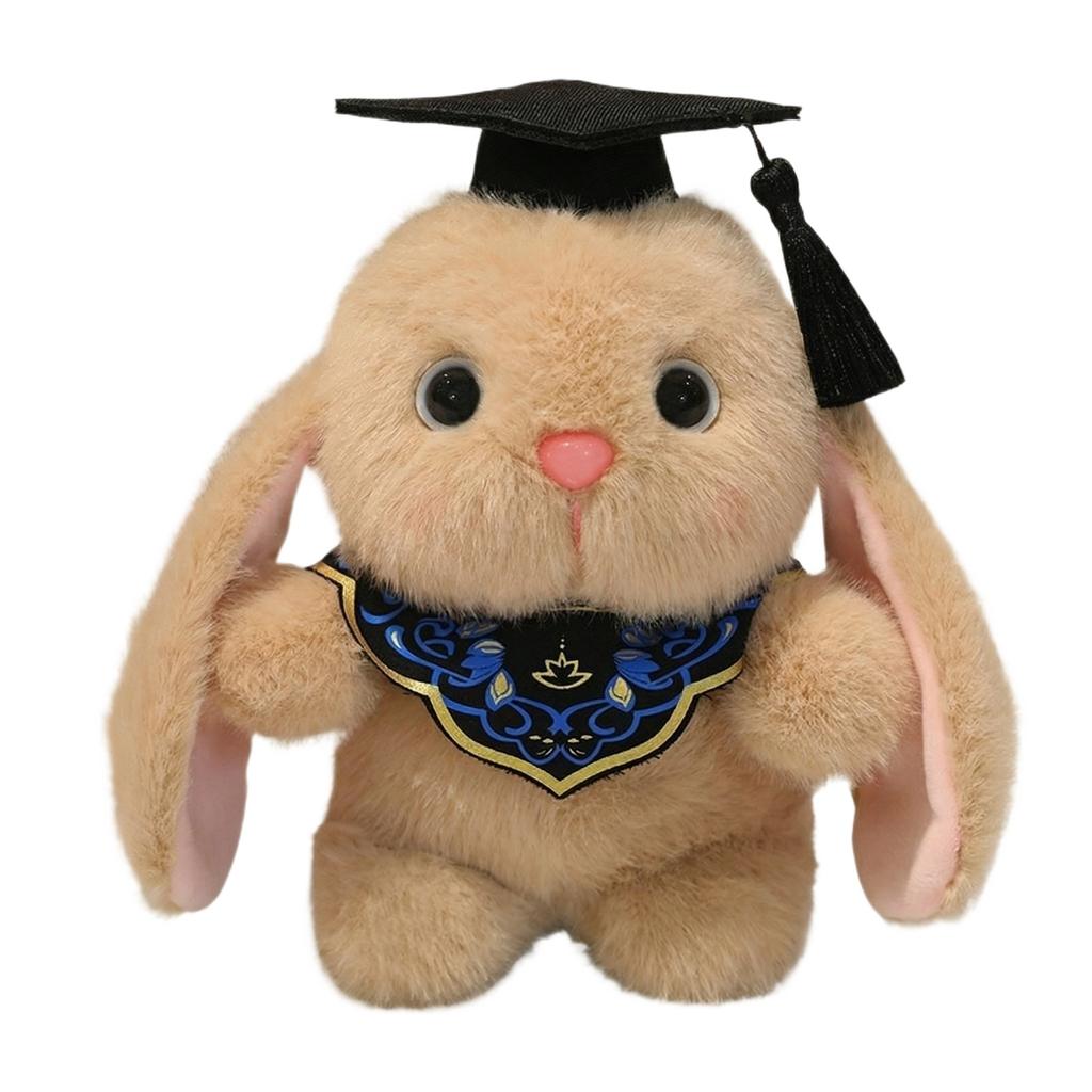 Graduation Bunny Doll, Doctor's Ear Drop Plush Toy Doll, Graduation Commemoration