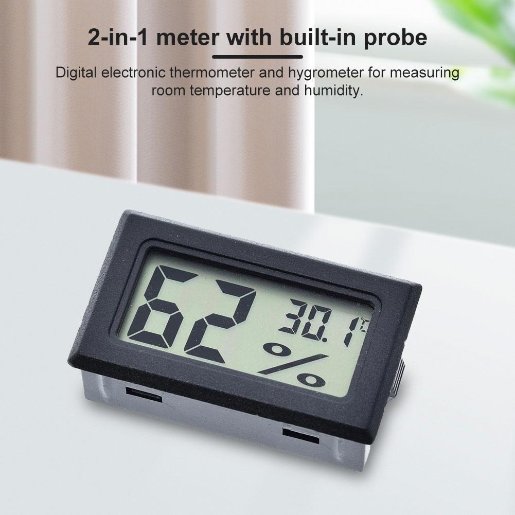 FY-11 Digital Hygrometer Thermometer LCD Display Electronic Temperature Sensor Humidity Meter Fahrenheit for Greenhouse Car Home