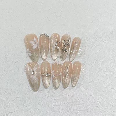 New Style Pure Desire Butterfly Wear Armor Handmade Nail Tablets Fake Nail Patches Nail Art Tablets Finished