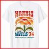 Kamala Harris Tim Walz 2024 Peace LGBT Harris Walz Waltz White Cotton T-Shirt Unisex T-Shirt