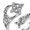 Celtic Knot Ring Women Open Middle Finger Knuckle Thumb Ring Retro Irish Knot Jewelry Birthday Gift for Her Sister Friend