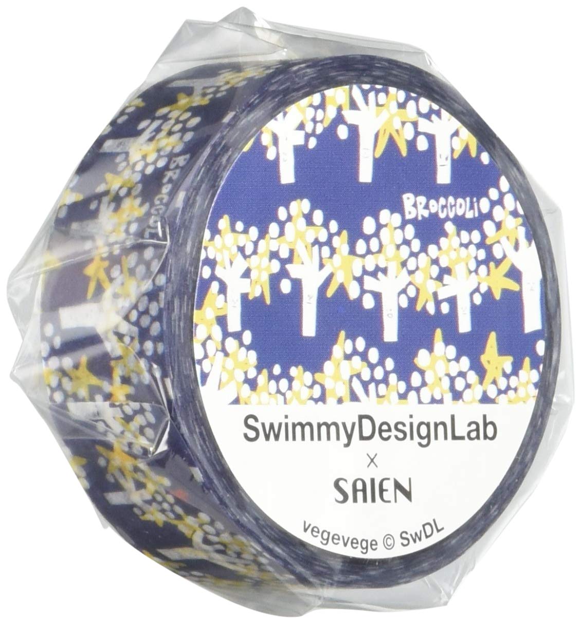 Kamiiso Sangyo Masking Tape Broccoli 15mm x 7m UR-0120