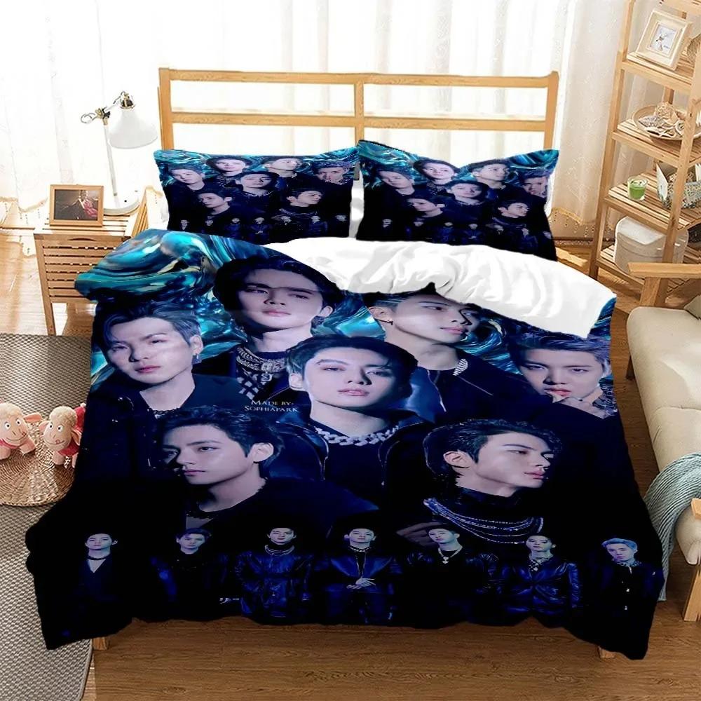 Fashion Men's Top Tier Singer Printed Bedding Set for Youth Queen Bedding Set Quilt Cover Bedding Set for Youth