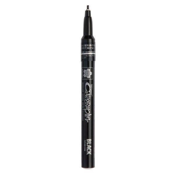 Feutre Calligrapher - SAKURA - Pointe 1.8mm - Noir - Inodore - Sèche rapidement