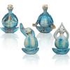 With Non-Slip Base Yoga Sea Turtle Figurines Zen Ocean Theme Charm Table Shelf Sculptures Beach Bathroom Office Decoration
