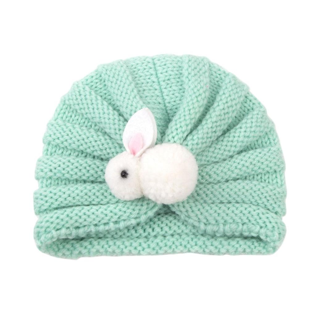 Accessory Cold Weather Children Knitted Hats Crochet Children Cute Rabbit Cap Kids Winter Beanies
