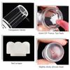 Nail Stamper Jelly Silicone Printing Nail Polish Stamping French Tip Nail Stamp Template with Scraper Manicure Stencil Tools