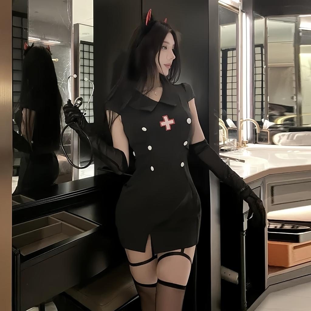 Sexy Cosply Nurse Uniform Angel In White Cosplay Secretary Outfit Emo Seduction Mood Costume