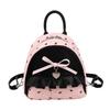 Contrast Color Backpack Bag Women's Bag New Trendy Niche Design High-end Bow Small Backpack