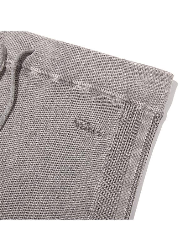 Kirsh Pigment-Dyed Knit Long Skirt [Charcoal]
