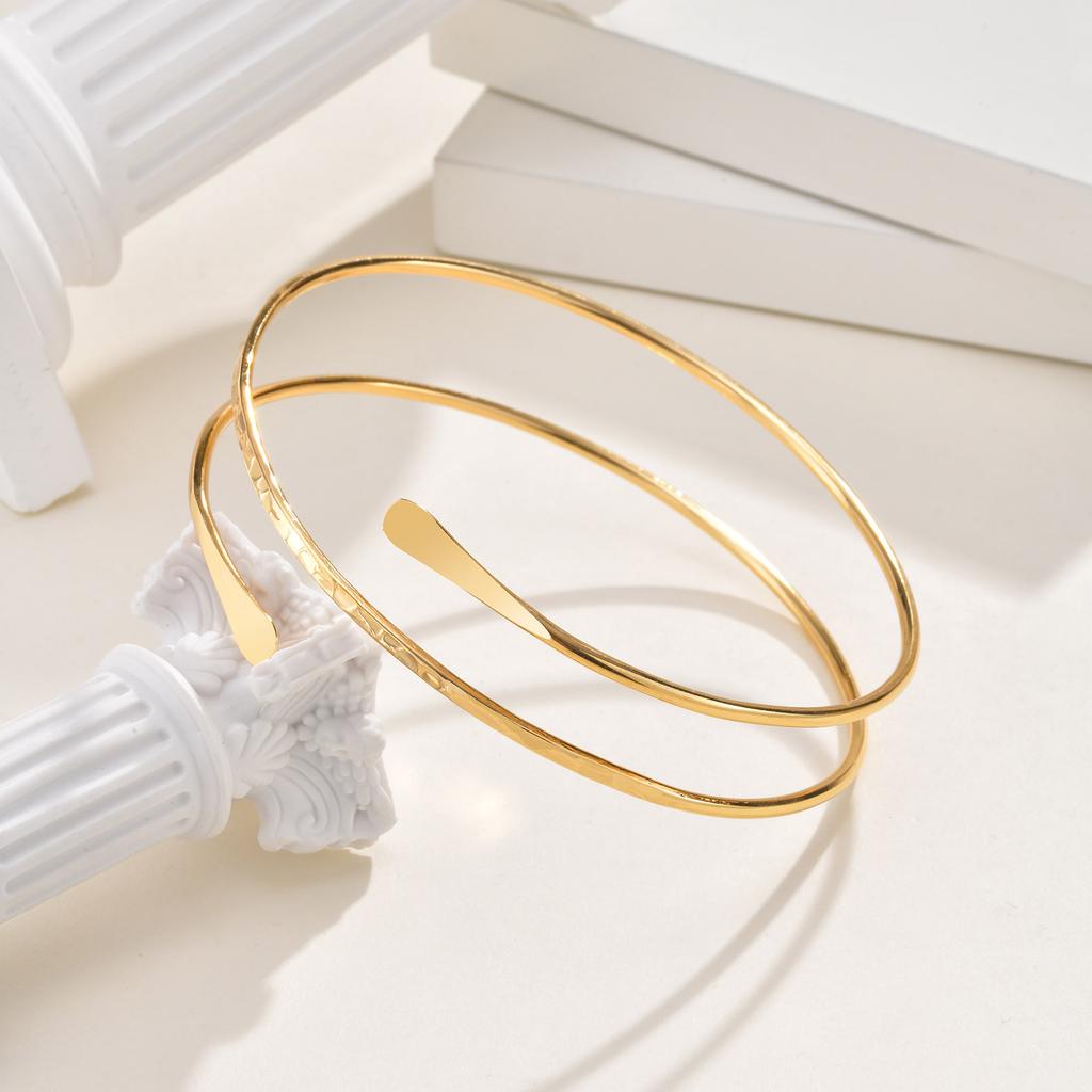 Bracciale da braccio semplice con polsino superiore per donna, Braccialetti geometrici alla moda, Gioielli regolabili