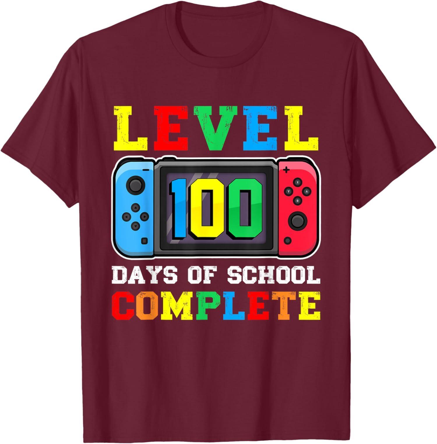 Happy 100th Day Of School Level 100 Days Of School Unisex T-shirt M