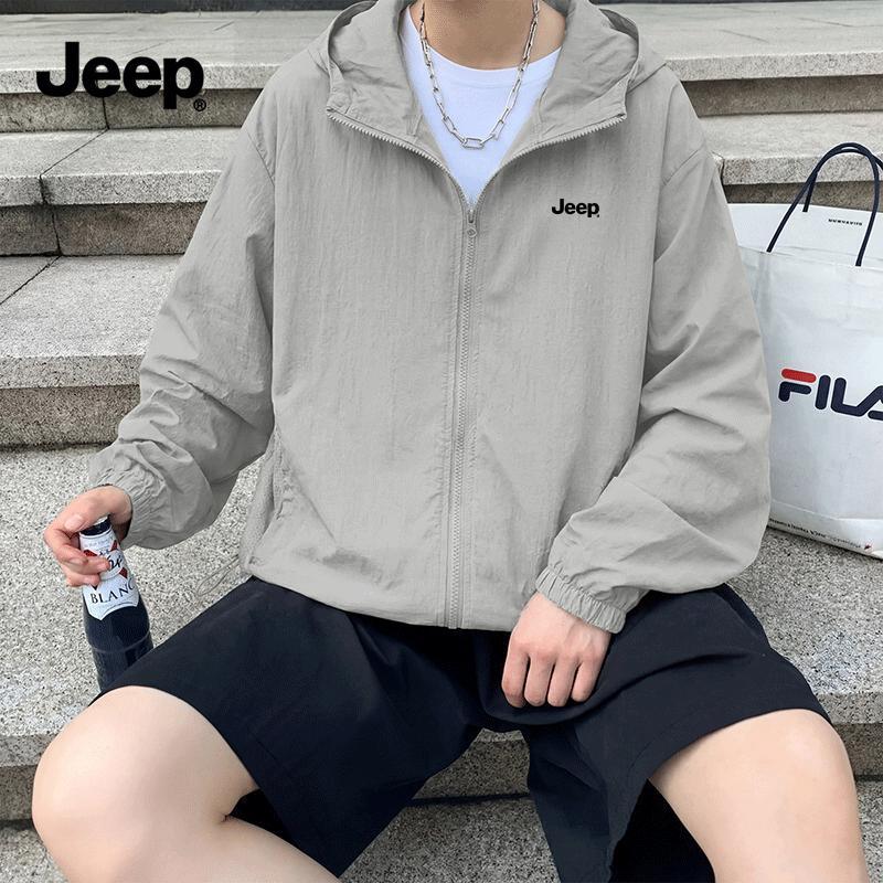 JEEP Men s Summer UV Protection Outdoor Hooded Jacket 4XL