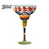Classic Margarita Cup Mexican Hand Painted Glass Champagne Cocktail Glasses
