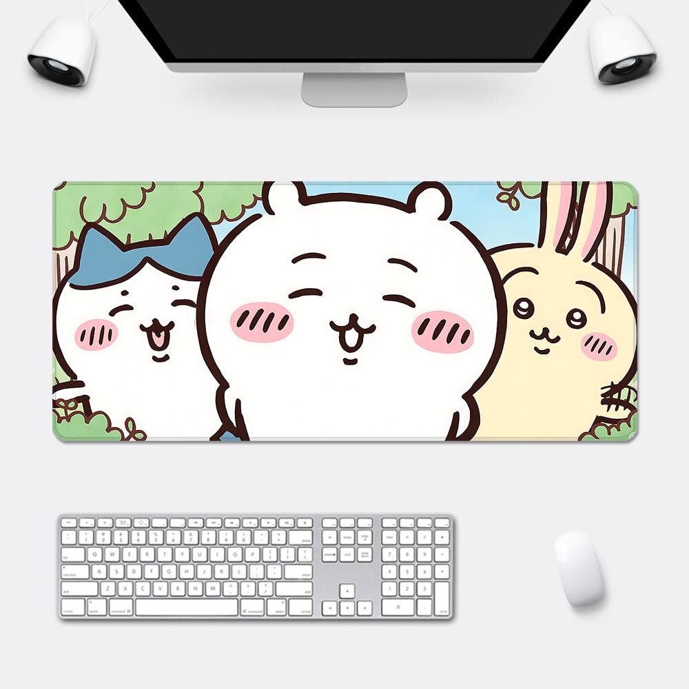 Cute Anime Chiikawas Mousepad HD Printing Computer Gamers Locking Edge Nonslip Mouse Pad XXLxcm Keyboard PC Desk Pad