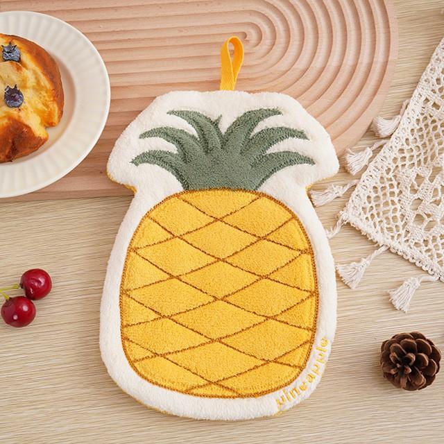 Coral Velvet Hanging Fruit Hand Towel Simplicity Household Creative Cartoon Fruit Towel Not Drop Hair Soft Thick Absorbent Towel