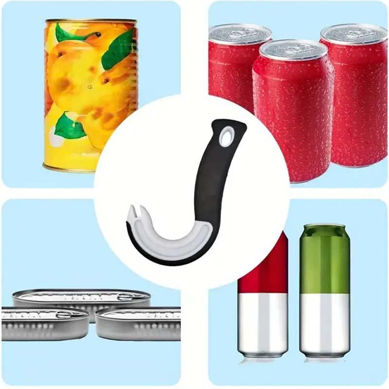Multi-Function Hook-Shaped Bottle and Can Opener