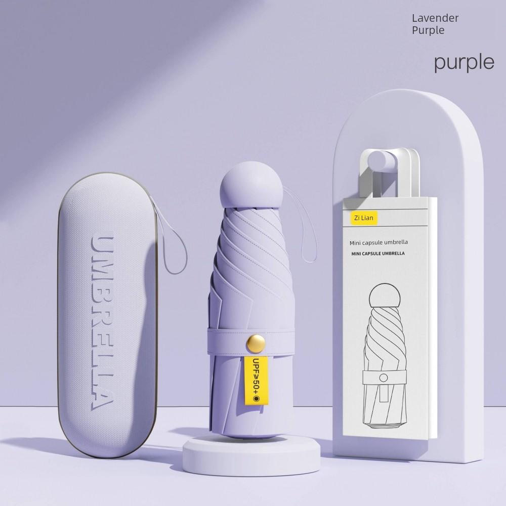 Capsule Sun Umbrella, Sun Protection, Uv Protection, Dual-Use for Sun and Rain, Mini 40% off Fold, Ultra-Light, Compact, Portable m