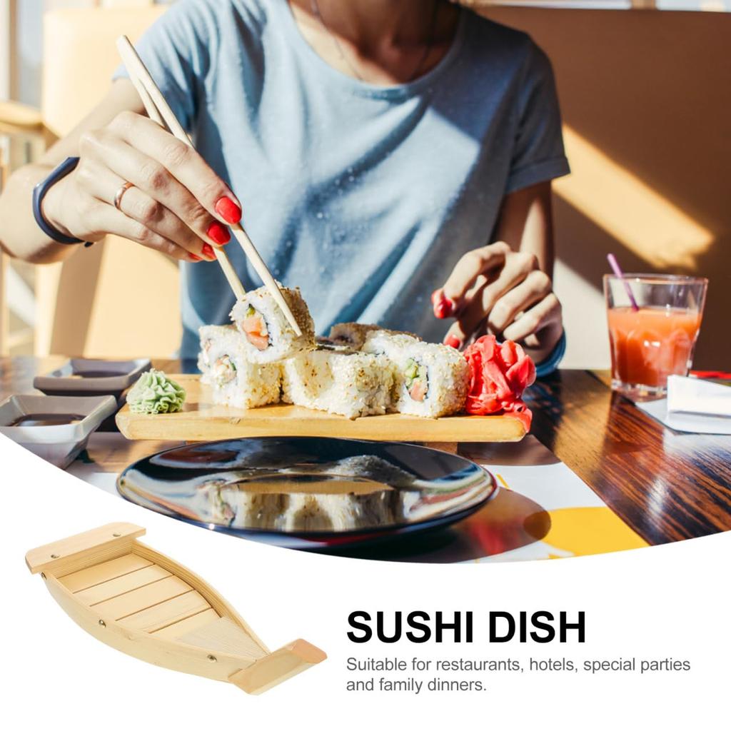 Frcolor Sushi Serving Japanese Sushi Sashimi Japanese Funamori Japanese Commercial Sushi Tool Boat, Boat-Shaped Dish, Table, Style, & Plate, Cuisine,