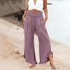 Womens Palazzo Pants Summer Casual Flowy Wide Leg Trousers Beach Travel Vacation Outfits