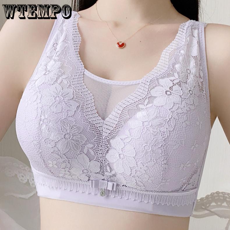 

Sexy Bra for Women Anti Sagging Summer Strapless Ultra-thin Cup Large Size No Steel Ring Bra 44/100D фіолетовий