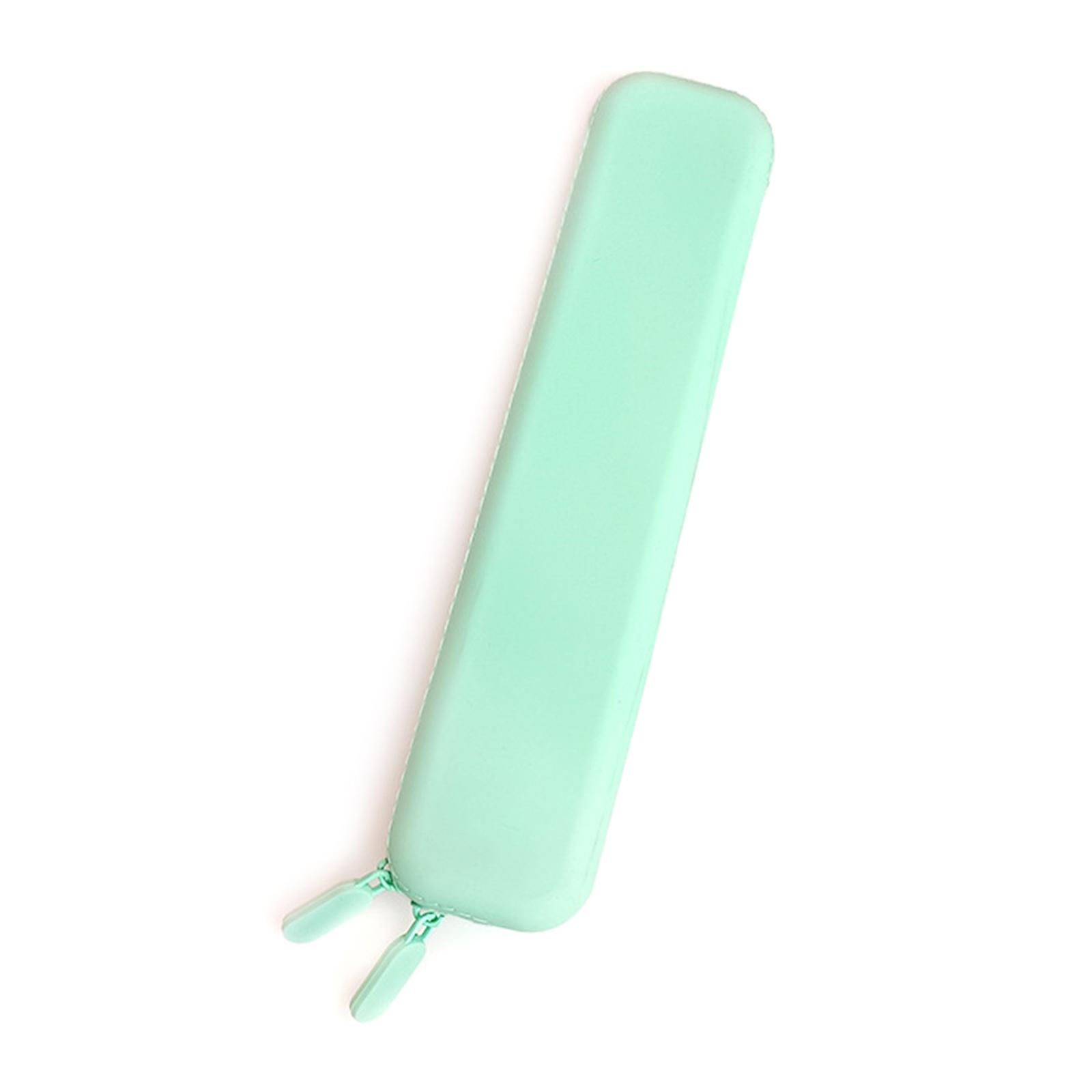 

Силиконовый пенал большой емкости сумка для ручек канцелярская сумка пенал школьные канцелярские принадлежности для девочек студентов мальчиков светло-зеленый