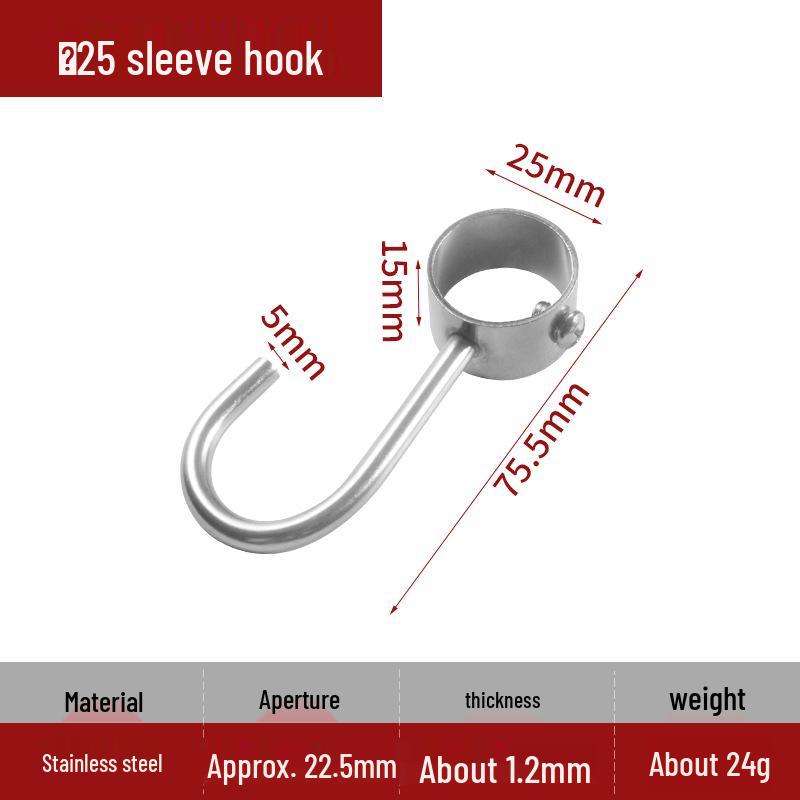 Stainless Steel Round Flange Base Wardrobe Clothes Rail Holder and Towel Rack Fixing Accessories.