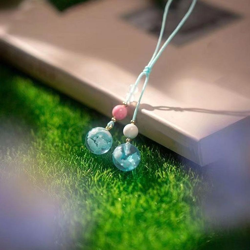 Night Light Blue Sky Designs Phone Strap Versatile Blue Sky Cloud Silicone Phone Strap Adornment for Travel Home Office
