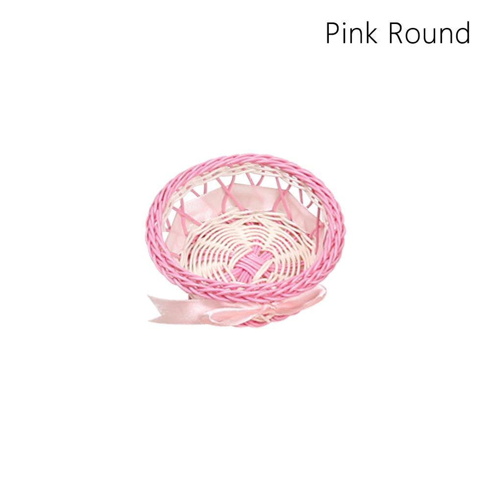 Beautiful Hand Made Flower Storage Basket Hand-Woven Round/Oval Shape Wicker Flower Basket Shopping Storage Hamper Basket