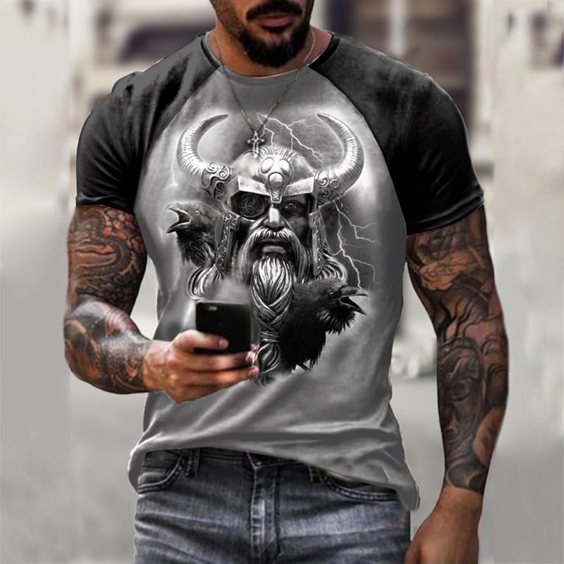 

Летние мужские футболки с 3D принтом и винтажным узором, модные повседневные комплекты с короткими рукавами и шортами с круглым вырезом, уличный спортивный костюм большого размера 3XL