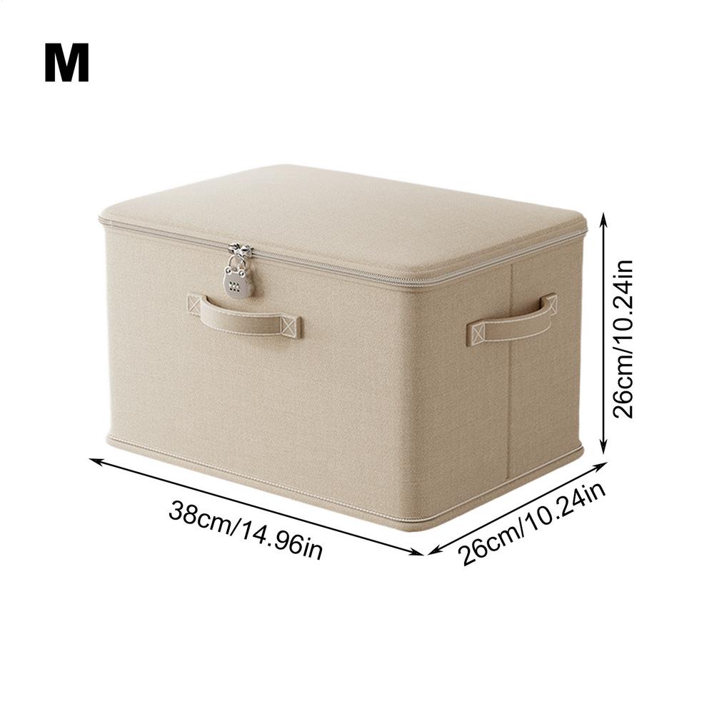

Storage Box with Lock Stackable Storage Container Secure with Handle Locking Organizing Bin Washable Shelf Baskets for Blanket S белый