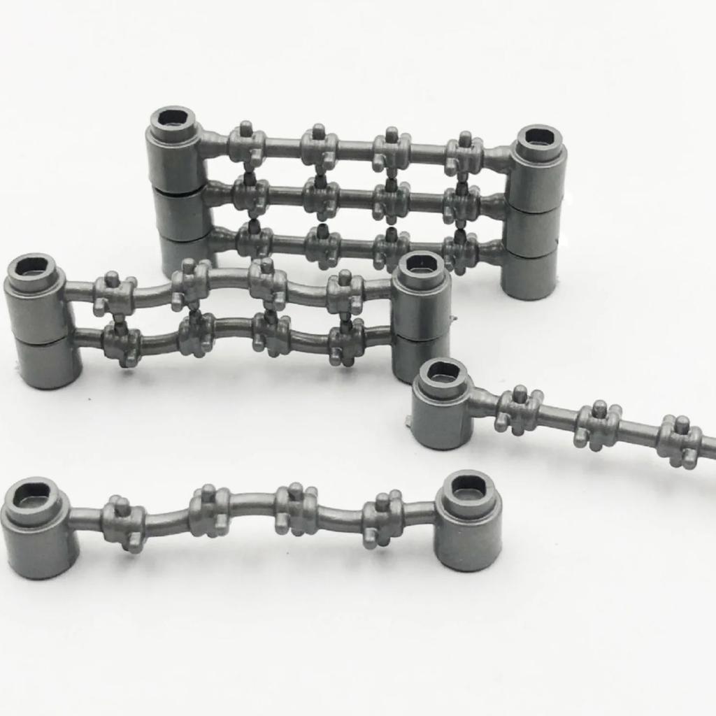 MOC 10PCS Military Scene 1X6 Guardrail Fence Building Blocks Kit Castle House Battlefield Brick Particle DIY Toys Birthday Gift