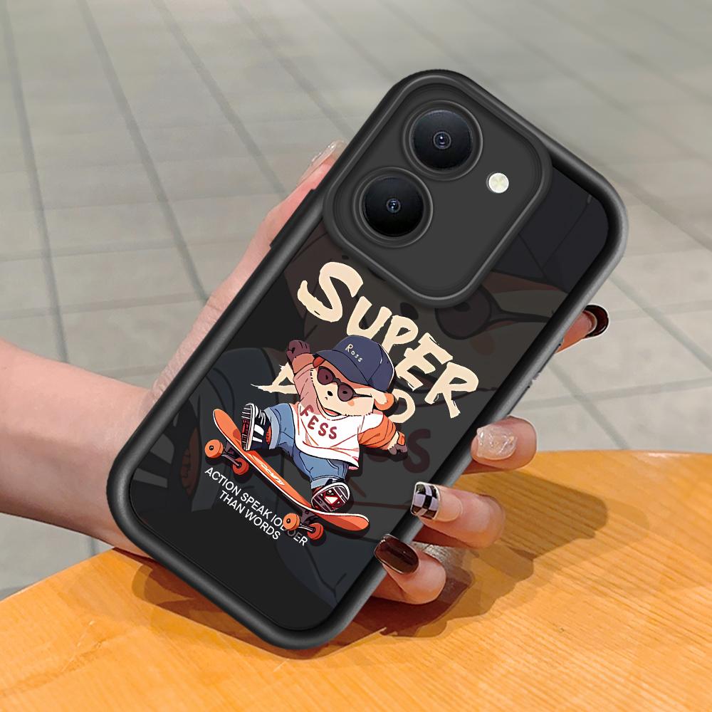 

Мягкий силиконовый квадратный чехол с рисунком лестницы для телефона, полное покрытие, противоударный защитный резиновый чехол для камеры для Vivo Vivo V20 чёрный