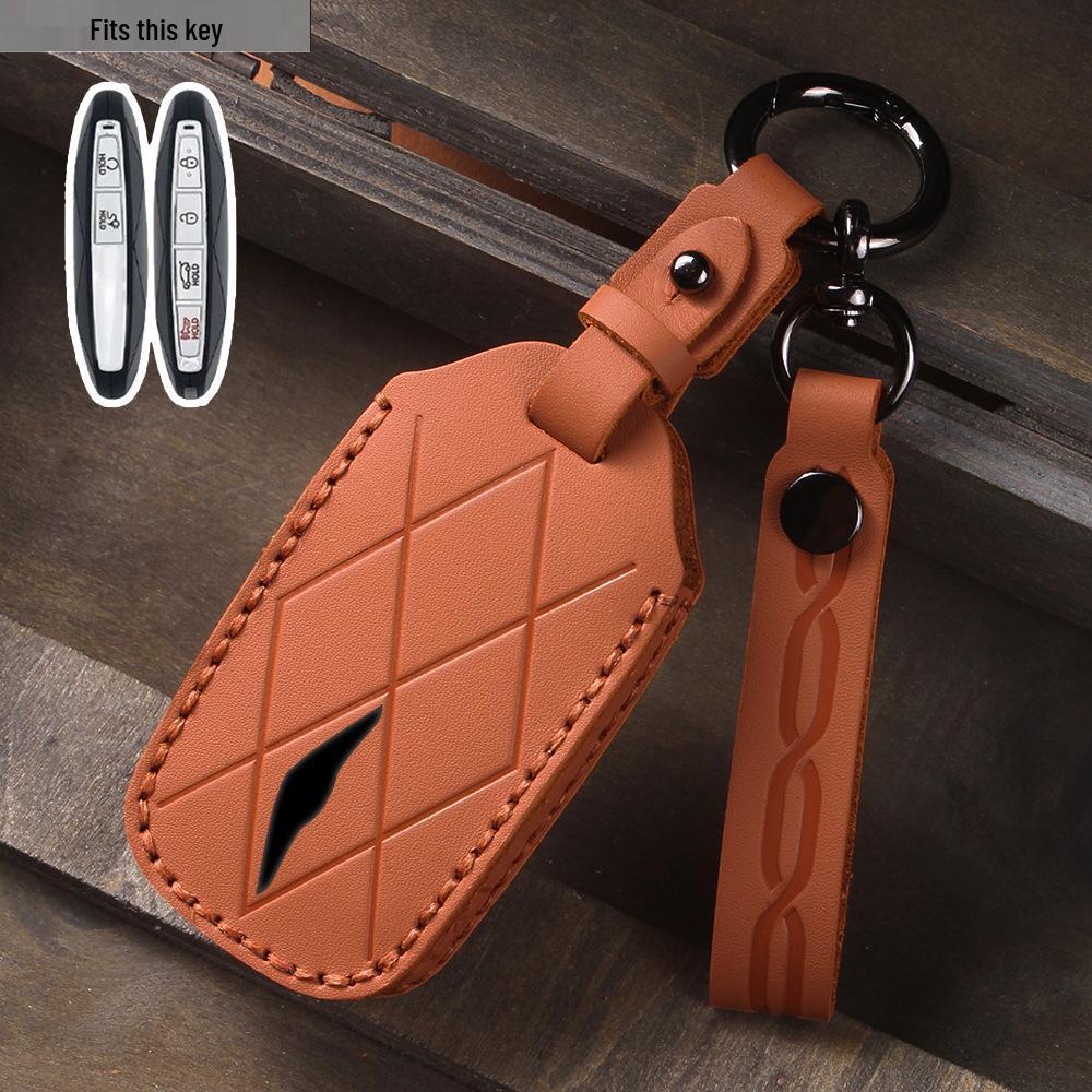 Genesis GV60/GV90 Genuine Leather Car Key Case Cover