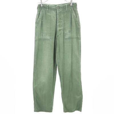 US ARMY 70. léta DSA Vintage Bavlněné Saténové Baker Kalhoty W30 khaki vojenské Pánské Použité