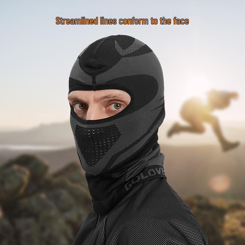 Leiqi Winter Face Mask: Breathable, Moisture-Wicking, Elastic Headband for Cycling, Skiing, and Motorcycling.