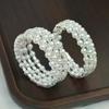 Elegantes Kristall Imitation Perlen Armband Mehrschichtig Dehnbares Perlenarmband Perlenarmband für Damen Brautschmuck Geschenk