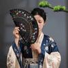 Colorful Hand Painted Fan Wooden Chinese Vintage Fan Portable Spanish Wood Fan  Home Decor