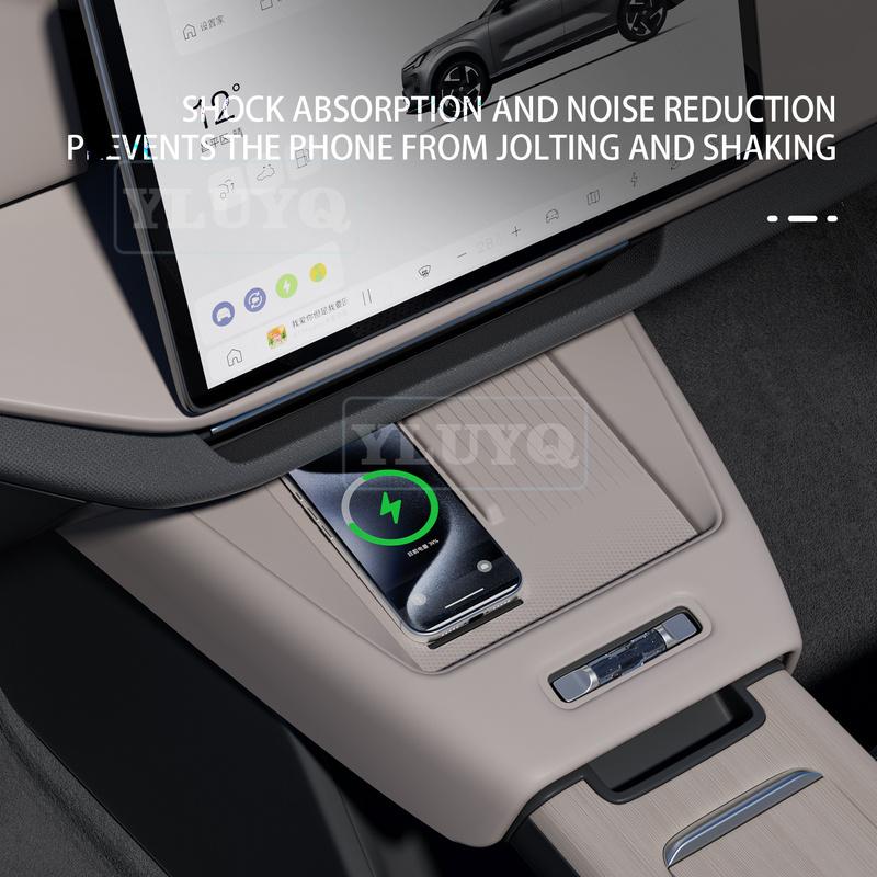 For Volvo 2026 XC70 Car Wireless Charging Pad, Silicone Mat, Full-Cover Anti-Slip Protective Mat, Car Interior Accessory