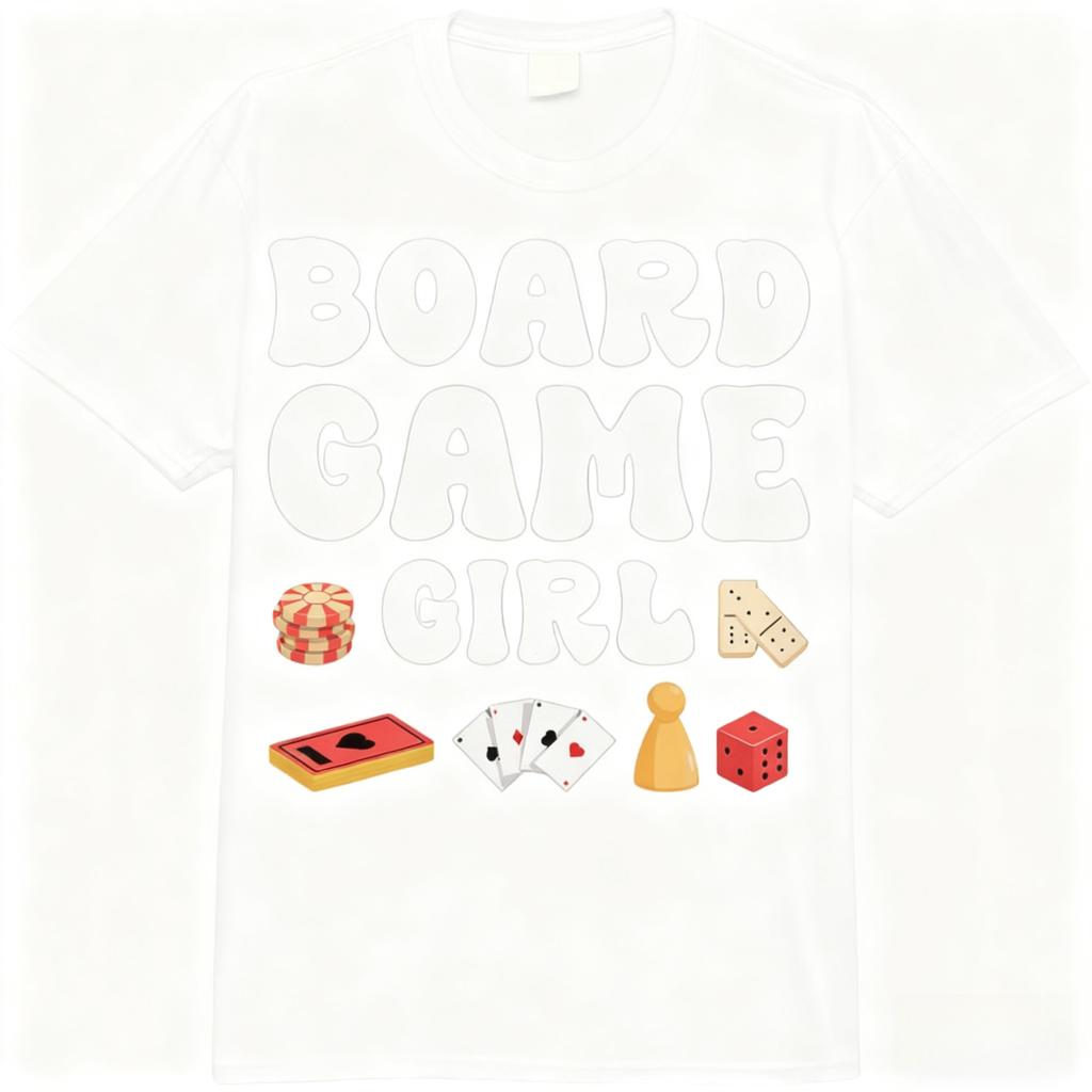 Board Game Girl - Funny Tabletop Gaming Cute Girl Style Comfort Colors Adult Heavyweight Unisex Fashion Loose 100% Cotton T-Shir