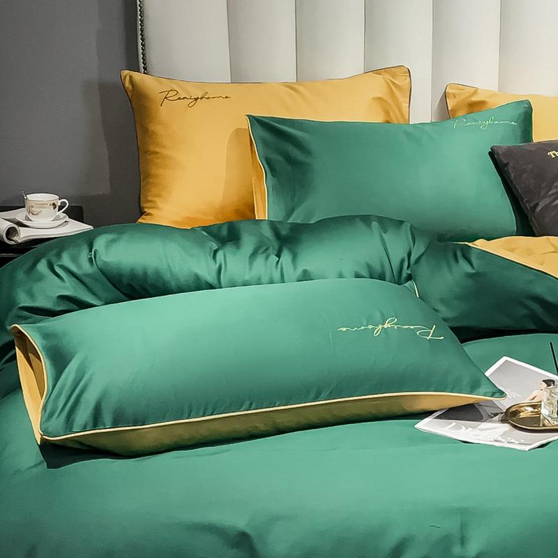 100% Nature Cotton Pillowcase Solid Color Pillow Cover Healthy  High-end Pillow Case 2pcs 48x75cm  King Size Pillow Cases